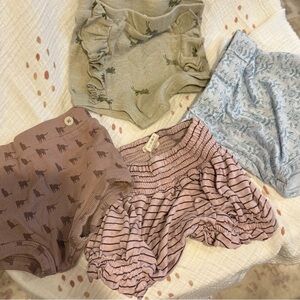 Kate Quinn Bloomers Bundle - Stylish Kids Bottoms Set - Green, Blue, Brown, Pink